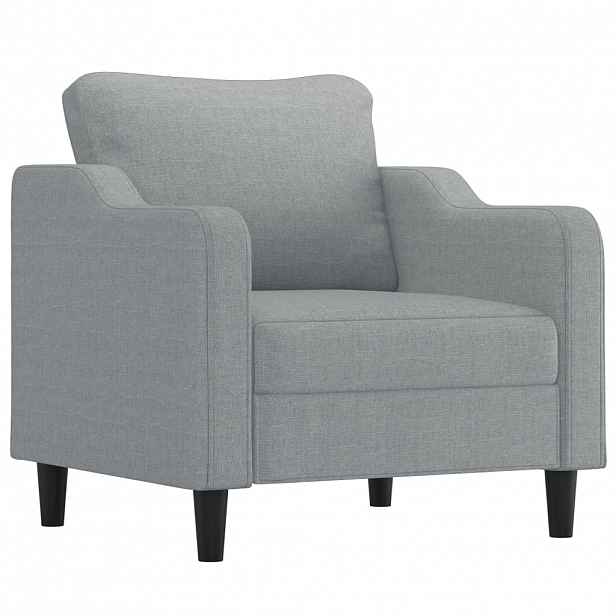 vidaXL Křeslo světle šedé 60 cm textil