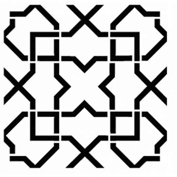 Omítací Malířská Šablona LuxBud Geometric 3 62x62 cm Moderní dekor