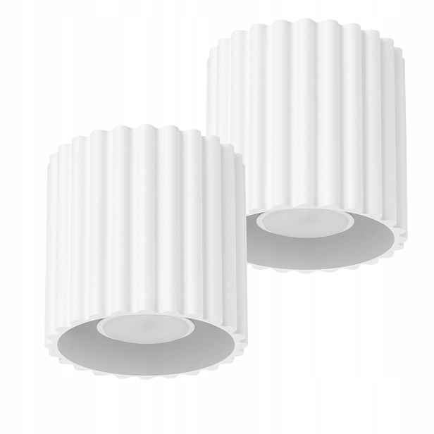 Sada 2 x Sollux Spot stropní rýhovaný bílý 10 cm 1xGU10 10W Aura
