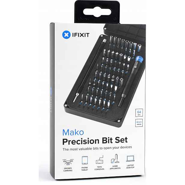 Sada nářadí iFixIt Mako Driver Kit 64 precizních bitů šroubováky