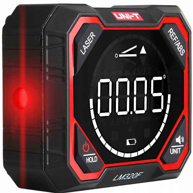 Kapesní digitální úhloměr s automatickým otáčením displeje Uni-t LM320F