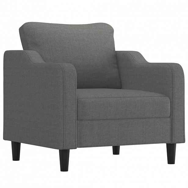 vidaXL Křeslo tmavě šedé 60 cm textil
