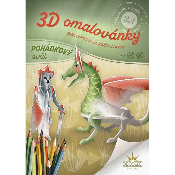 A4 omalovánky skládačka velký pohádkový set