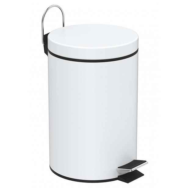 Aqualine Simple Line - Odpadkový koš 3 l, bílá 28103