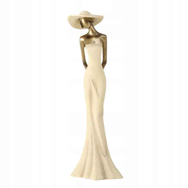 Dekorační figurka, žena, Smilla 50 cm, béžová