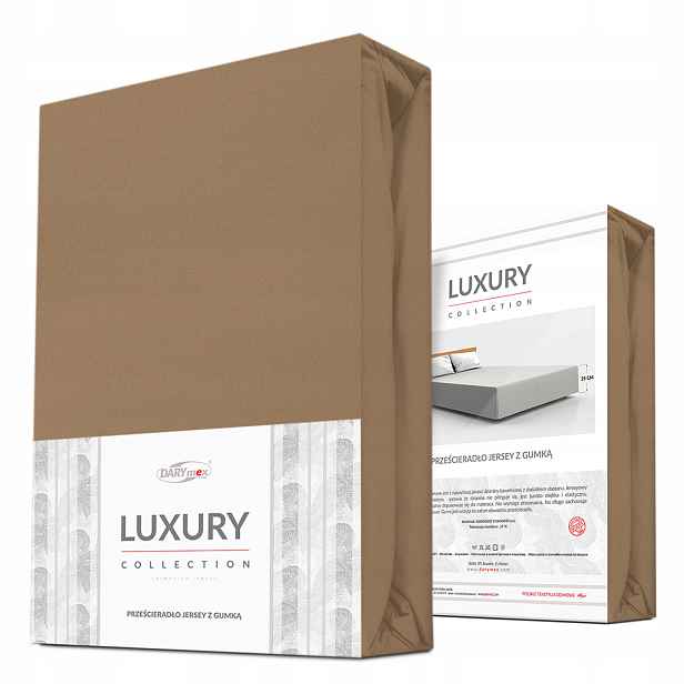 Prostěradlo Jersey Elast Gumka HNĚDÁ/220x200x30