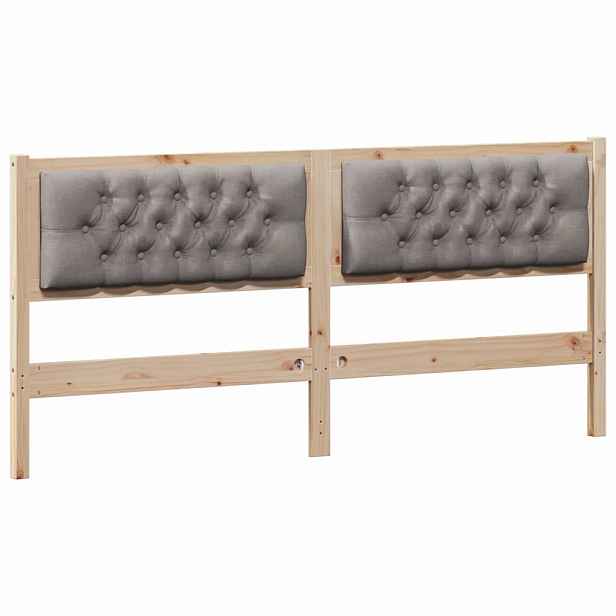 vidaXL Čelo postele Jiný Hnědá a taupe 180 cm Masivní borovicové dřevo