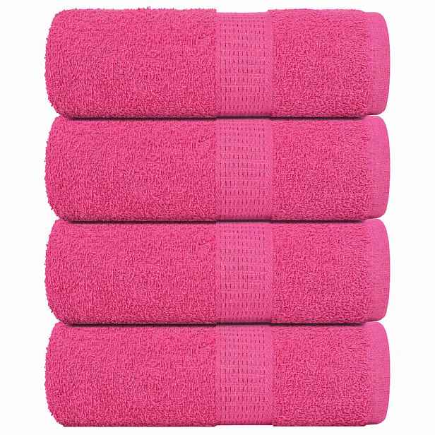 vidaXL Ručníky FROGN 4 ks růžové 30x30 cm 360 g/m²