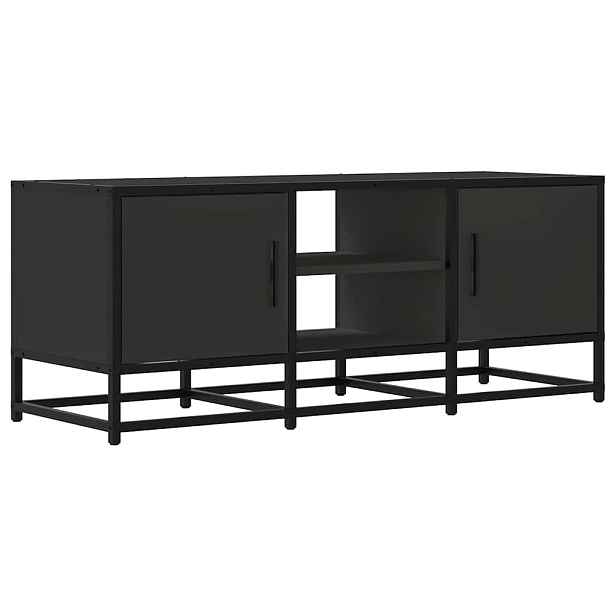 vidaXL TV skříňka černá 100 x 35 x 41 cm kompozitní dřevo a kov