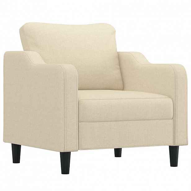 vidaXL Křeslo krémové 60 cm textil