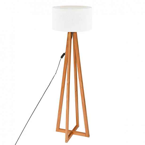 Bílá stojací lampa MOLU