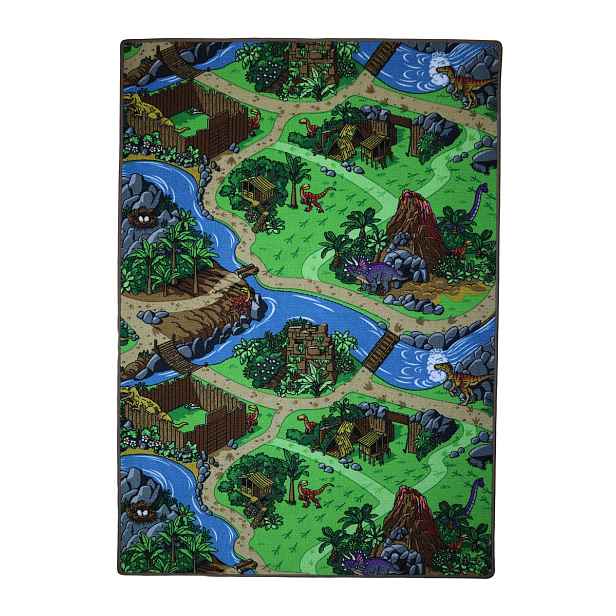 Dětský kusový koberec Dino, 80x120, vícebarevná, dětský pokoj, Vopi