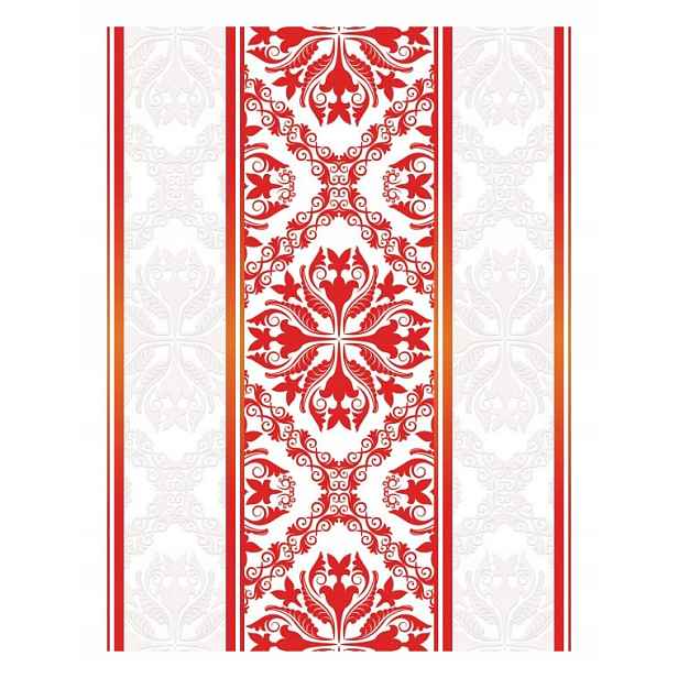 Fototapeta Červeno-bílé symetrické květiny 206x275 Elegance a styl lepidlo