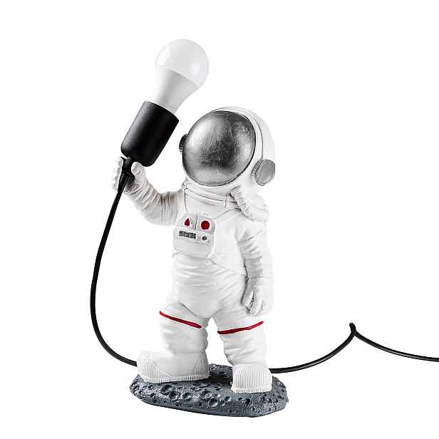 Opviq Stolní lampa Astronaut stříbrná/bílá