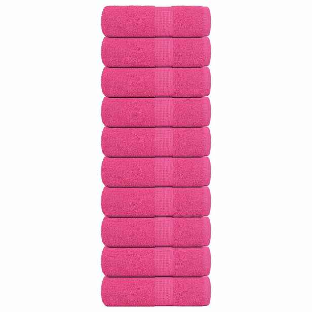 vidaXL Ručníky FROGN 10 ks růžové 30x30 cm 360 g/m²