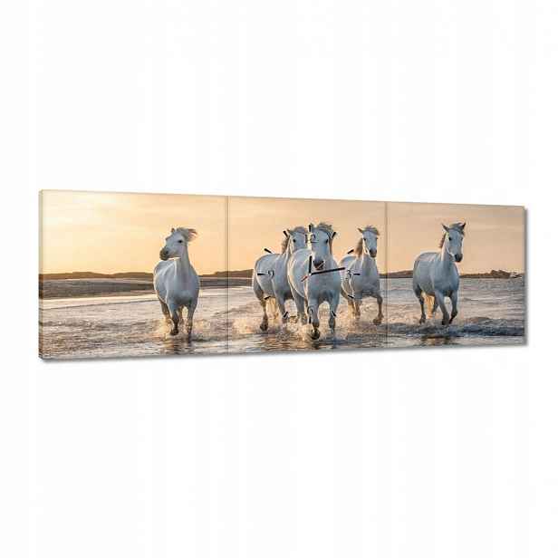Hodiny 120x40 Divocí koně Wild Horses