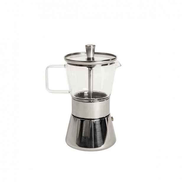 Kávovar Lumi Mokka ocelový se skleněným prvkem 6 cups Homla