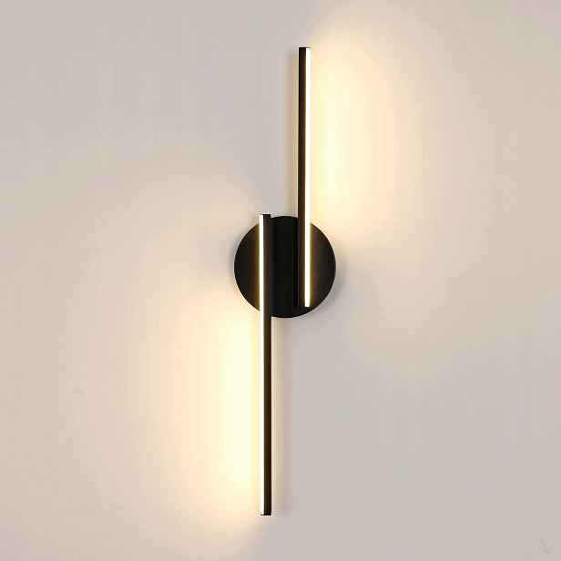 Nástěnné Svítidlo Černé Led Moderní Lampa Do Obývacího Pokoje Chodby 22W 3000K 55CM