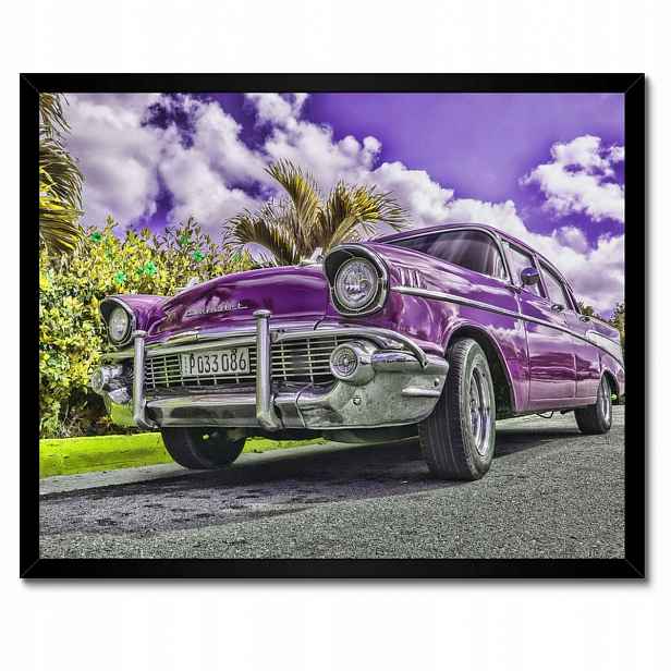 Plakáty v rámu 50x40 Fialový Chevrolet