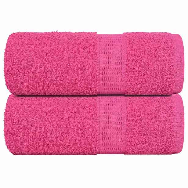 vidaXL Ručníky pro hosty FROGN 2 ks růžové 30x50 cm 360 g/m²