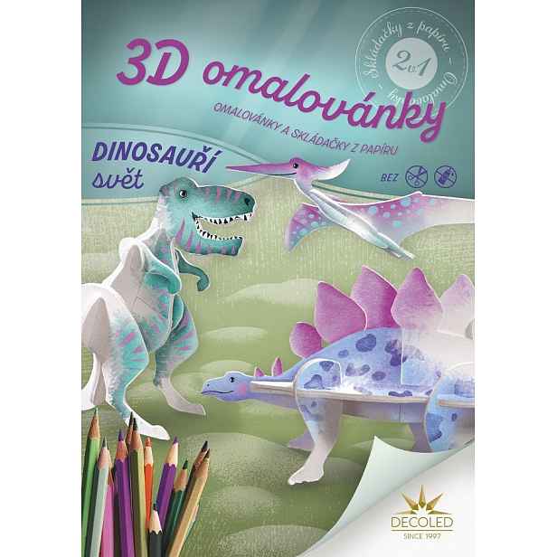 A4 omalovánky skládačka dinosauří svět 2v1