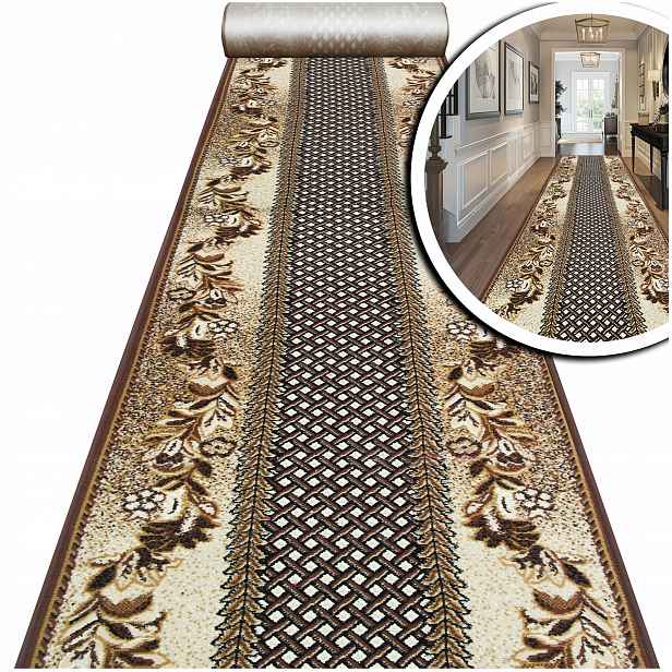 Bronzový Koberec Běhoun Na Míru Na Chodbu Chodníky Na Metry 120 cm Venezia