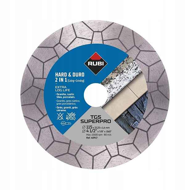 Diamantový Kotouč Pro Gres Tgs 115 Superpro Rubi 40917