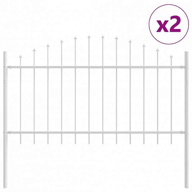 vidaXL Zahradní plot WOERDEN 2 ks 170 x 140 cm Práškově lakovaná ocel