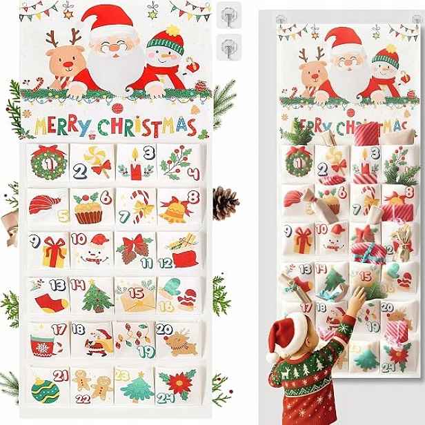Adventní Kalendář Na Naplnění 24 Kapes, Vánoční Dekorace, Diy