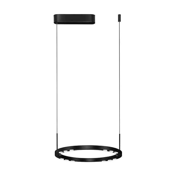 Matně černé hliníkové LED stmívatelné závěsné svítidlo ø 40 cm Lunette – Nova Luce
