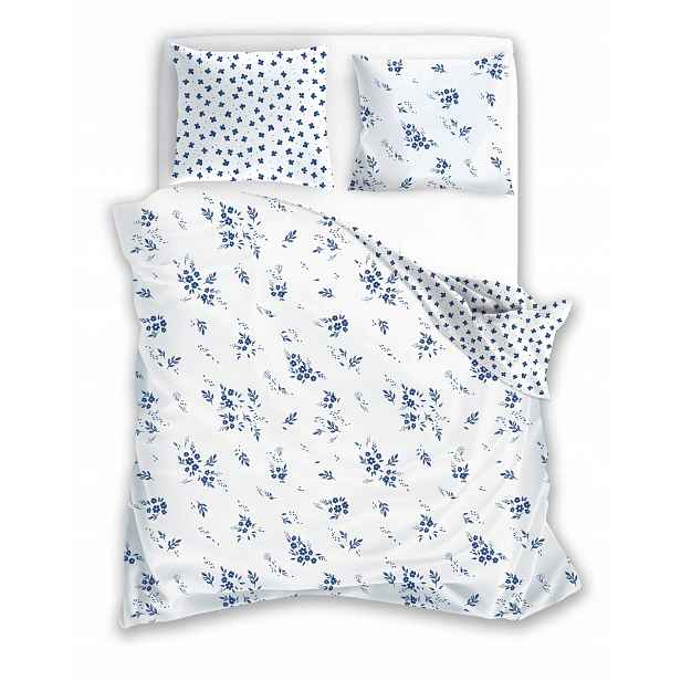 Povlečení Milagro 160x200 Květiny modré