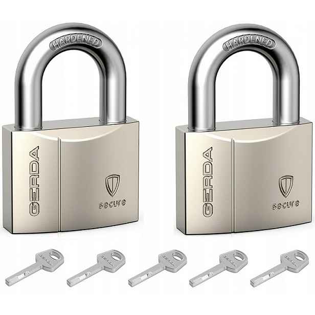 Sada 2-TWINS Mosazných Poniklovaných Visacích Zámků Secure Ksws S40