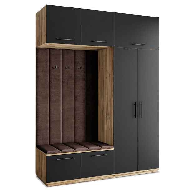 MASSENO MODERNÍ PŘEDSÍŇOVÁ SESTAVA REMA, 180/240/60 cm, dub Wotan