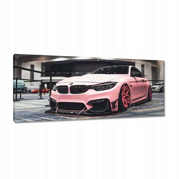Obrazy 100x40 Růžové Bmw Auto