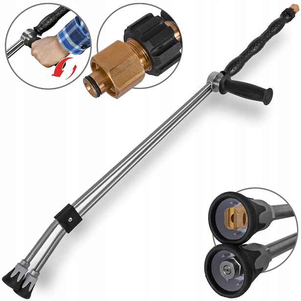 Dvojitá lanka Inox Max 400Bar 2v1 pro podávání Chemie do Karcher Easy!Lock