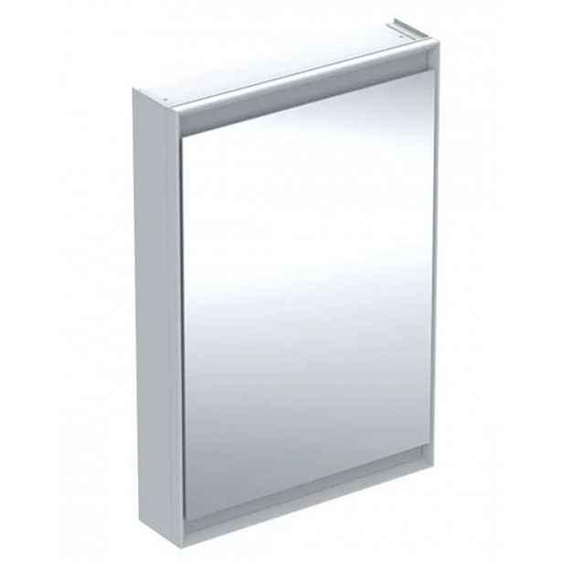 Geberit ONE - Zrcadlová skříňka s LED osvětlením, 60x90x15 cm, panty vpravo, hliník 505.811.00.1