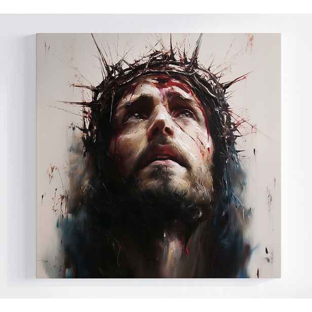 Obraz Na Plátně Canvas Ježíš Kristus Trnová Koruna Vášeň Víra 50x50