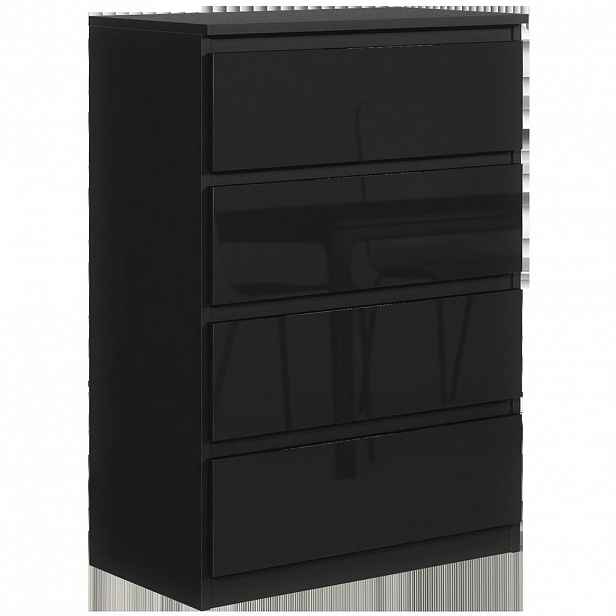 RAUMHIRSCH FURNITURE KOMODA černá, lesklá 70/102/39
