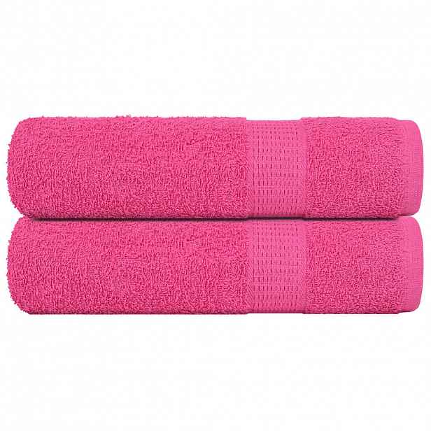 vidaXL Ručníky FROGN 2 ks růžové 50x100 cm 360 g/m²