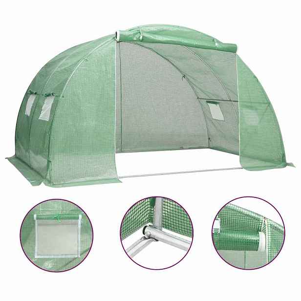 vidaXL Fóliovník 8 m² 2 x 4 x 2 m