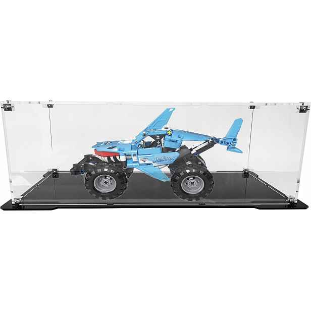 Vitrína s černou základnou pro stavebnici Lego 42134 Monster Jam Megalodon