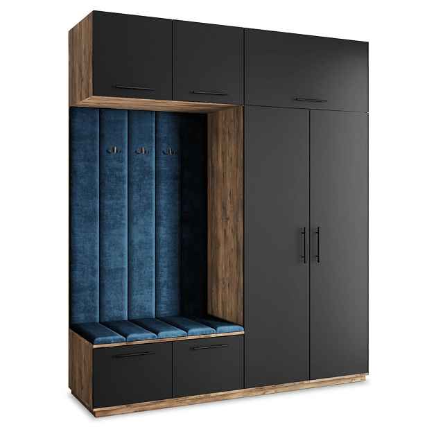MASSENO MODERNÍ PŘEDSÍŇOVÁ SESTAVA REMA, 200/240/60 cm, dub Lefkas
