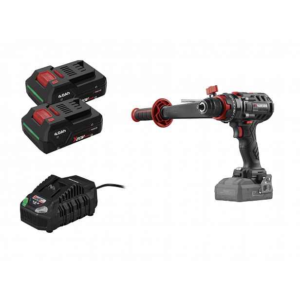 Parkside Performance® Aku příklepová vrtačka 150 Nm Ppsbsa 20-Li C3, 2x Smart 4 Ah