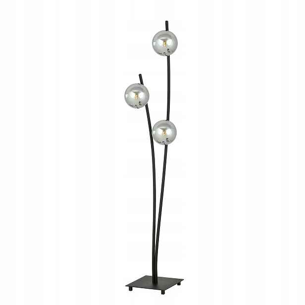 Podlahová lampa Emibig Hunter 3xE14 150 cm Černá Ocel Sklo