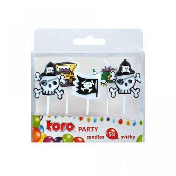 TORO SVÍČKA ZAPICHOVACÍ PIRÁTI, 5KS, 2,5X2,2X0,8CM