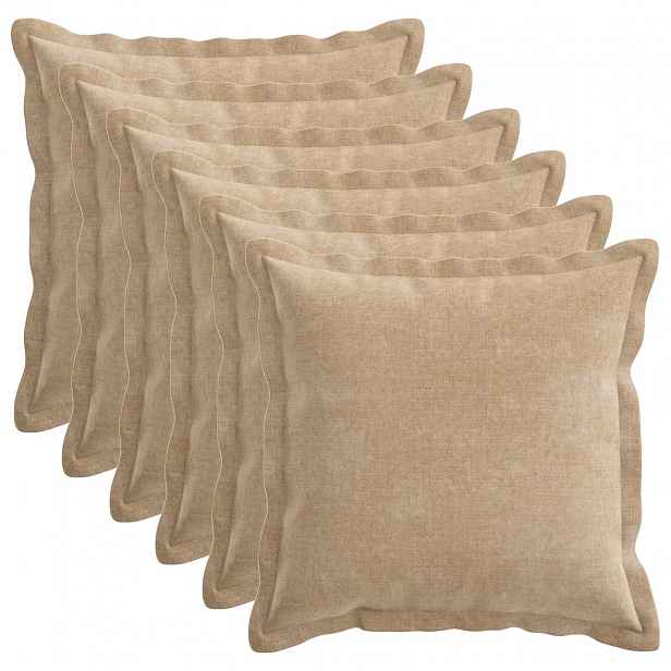 vidaXL Povlak na polštář 6 ks HOUTEN Taupe 40 x 40 cm