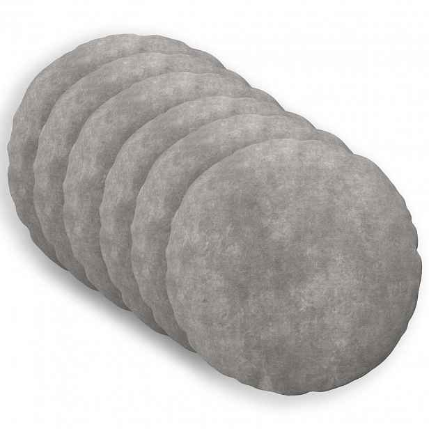 vidaXL Povlak na polštář 6 pcs HEERLEN Světle šedá Ø 30 cm