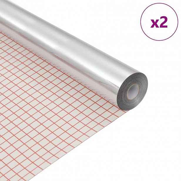 vidaXL Samopevná zrcadlová fólie 90 x 150 cm 2 ks Stříbrná PET