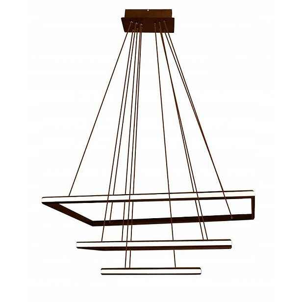 Závěsná Led lampa Mokka 116W Hnědá Variabilní barva světla Dálkový Ovladač
