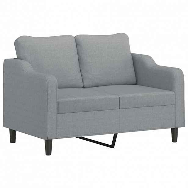 vidaXL 2místná pohovka světle šedá 120 cm textil